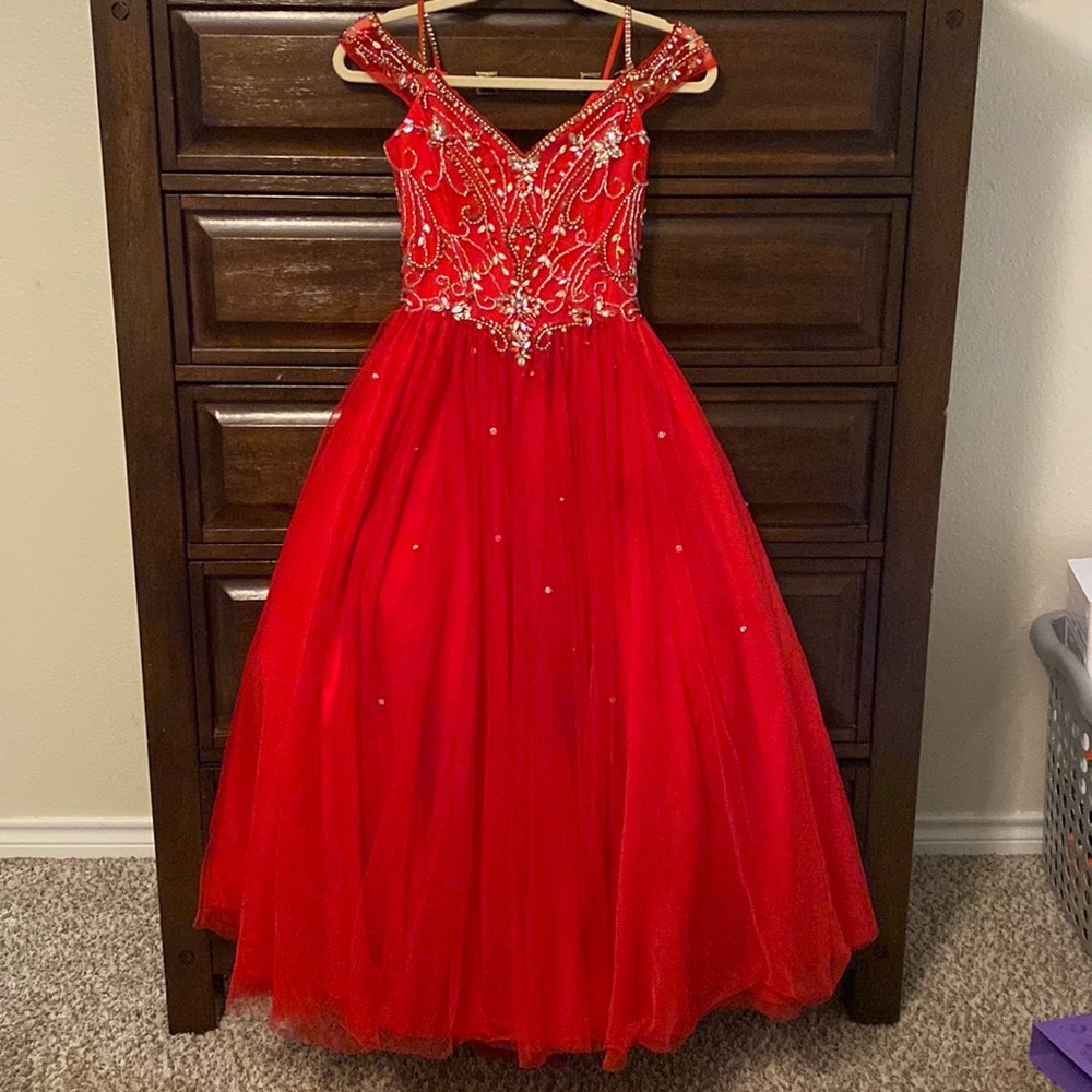 Red dress for little girl size 10